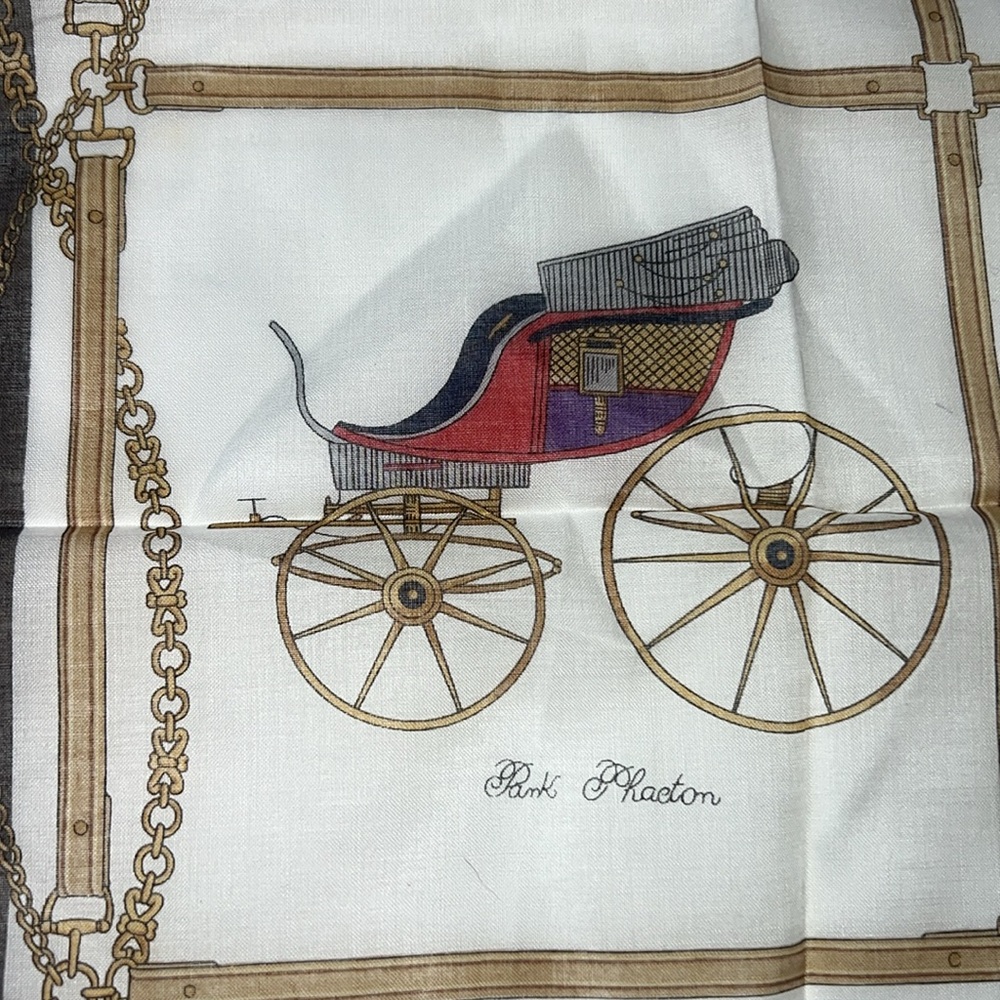 CELINE scarf square horse and carriages and chariots - Picture 10 of 17